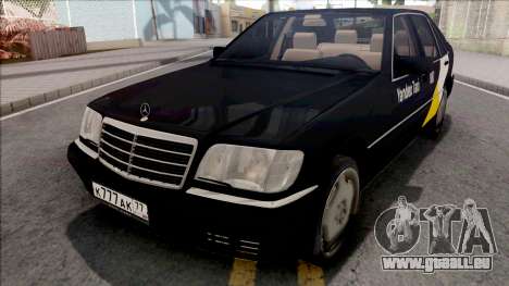 Mercedes-Benz S600L W140 Yandex Taxi Black für GTA San Andreas