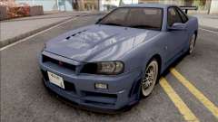 Nissan Skyline GT-R R34 2000 Omori Factory S1 v2 für GTA San Andreas