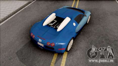 Bugatti Veyron Standart Interior für GTA San Andreas