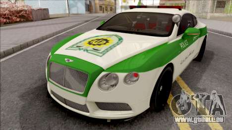 Bentley Continental GT Iranian Police pour GTA San Andreas