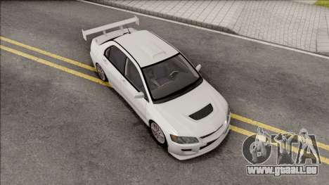 Mitsubishi Lancer Evolution VIII White pour GTA San Andreas