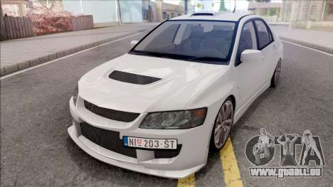 Mitsubishi Lancer Evolution VIII White pour GTA San Andreas