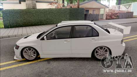 Mitsubishi Lancer Evolution VIII White pour GTA San Andreas