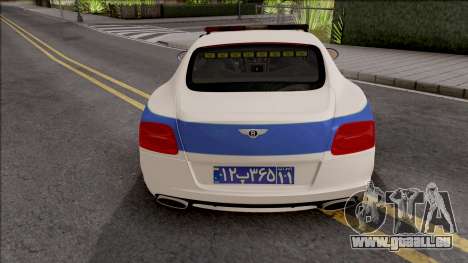 Bentley Continental GT Iranian Police v2 pour GTA San Andreas