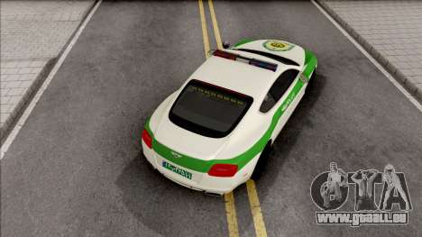 Bentley Continental GT Iranian Police für GTA San Andreas