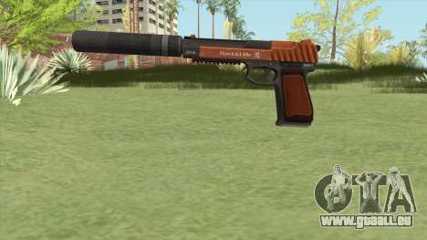 Pistol .50 GTA V (Orange) Suppressor V1 für GTA San Andreas