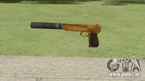 Pistol .50 GTA V (Gold) Suppressor V1 für GTA San Andreas
