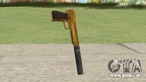 Pistol .50 GTA V (Gold) Suppressor V1 für GTA San Andreas