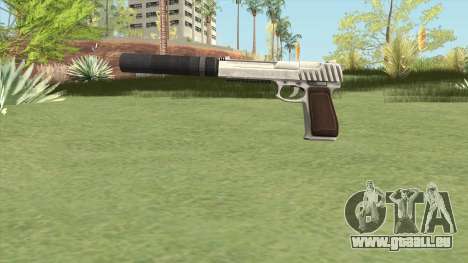 Pistol .50 GTA V (OG Silver) Suppressor V1 für GTA San Andreas