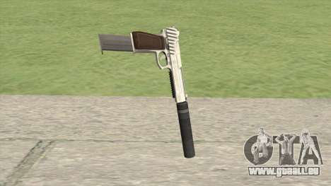 Pistol .50 GTA V (OG Silver) Suppressor V2 für GTA San Andreas