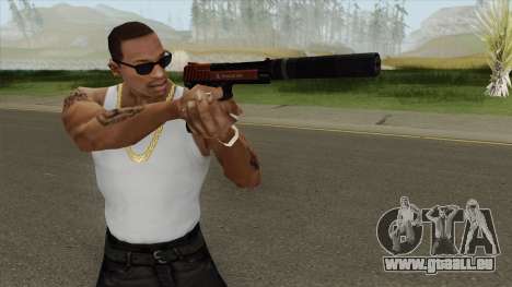Pistol .50 GTA V (Orange) Suppressor V1 pour GTA San Andreas