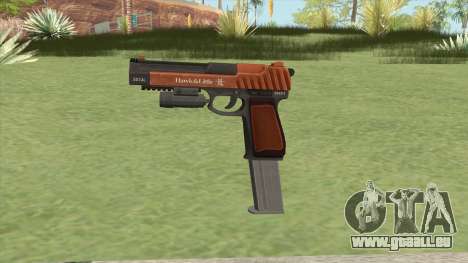 Pistol .50 GTA V (Orange) Flashlight V2 für GTA San Andreas