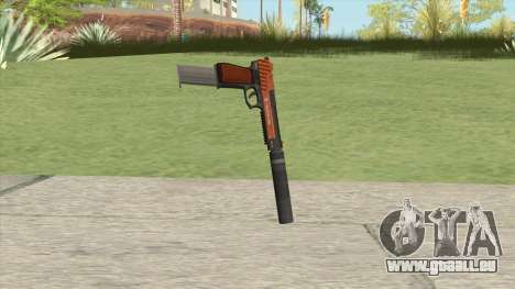 Pistol .50 GTA V (Orange) Suppressor V2 für GTA San Andreas