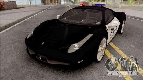 Ferrari 458 Italia 2015 Police Car pour GTA San Andreas