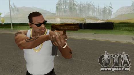 Pistol .50 GTA V (Gold) Suppressor V2 pour GTA San Andreas