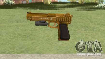 Pistol .50 GTA V (Gold) Flashlight V1 für GTA San Andreas