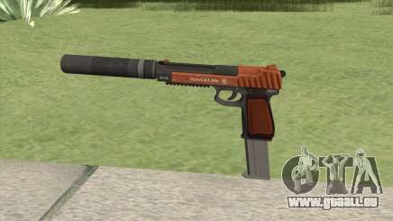 Pistol .50 GTA V (Orange) Suppressor V2 pour GTA San Andreas