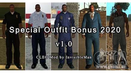 Bonus de costumes (vêtements spéciaux) 2020 pour GTA San Andreas