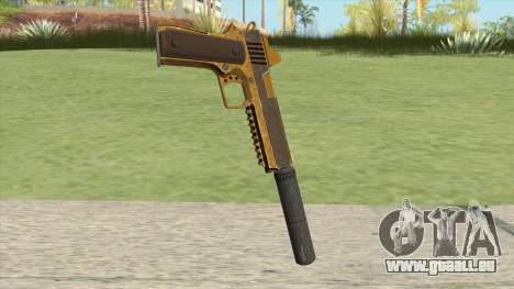 Heavy Pistol GTA V (Gold) Suppressor V1 pour GTA San Andreas