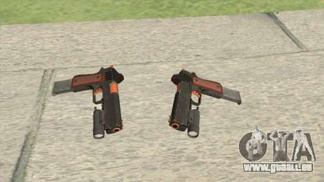 Heavy Pistol GTA V (Orange) Flashlight V2 pour GTA San Andreas