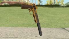 Heavy Pistol GTA V (Gold) Suppressor V1 für GTA San Andreas