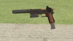 Heavy Pistol GTA V (Orange) Full Attachments für GTA San Andreas
