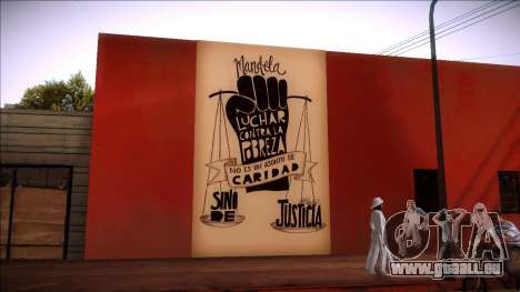 Wandbild von Mandela auf die Armut für GTA San Andreas