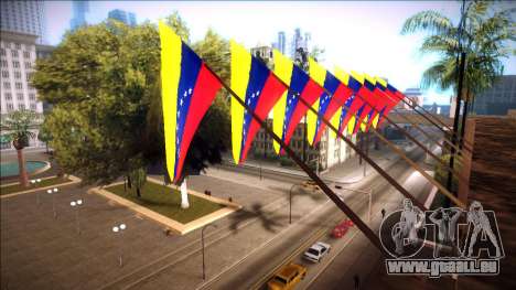 Venezolanischen Flagge am Rathaus und der Polize für GTA San Andreas