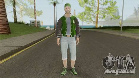 PUBG Male Skin (Varsity Jacket Outfit) für GTA San Andreas