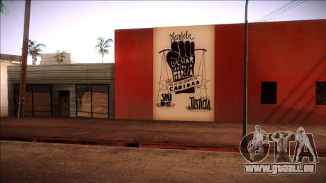 Wandbild von Mandela auf die Armut für GTA San Andreas
