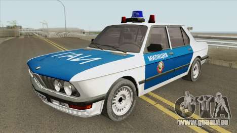 BMW 525E (E28) Police 1987 für GTA San Andreas