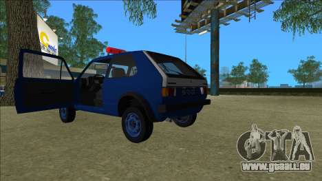 VW Golf Mk1 Yugoslav Yugoslav Milicija (police) pour GTA Vice City