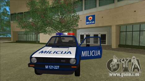 VW Golf Mk1 Yugoslav Yugoslav Milicija (police) pour GTA Vice City