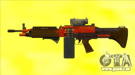 GTA V Combat MG Orange All Attachments Big Mag pour GTA San Andreas