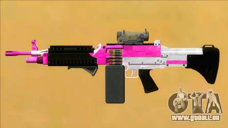 GTA V Combat MG Pink All Attachments Big Mag für GTA San Andreas