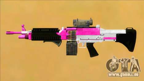 GTA V Combat MG Pink All Attachments Small Mag für GTA San Andreas