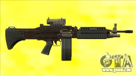 GTA V Combat MG Black Scope Big Mag für GTA San Andreas