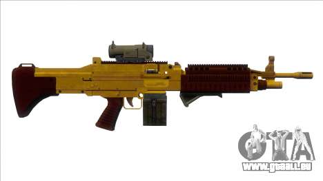 GTA V Combat MG Gold All Attachments Small Mag pour GTA San Andreas