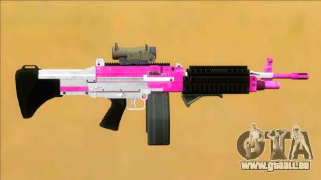GTA V Combat MG Pink All Attachments Big Mag für GTA San Andreas