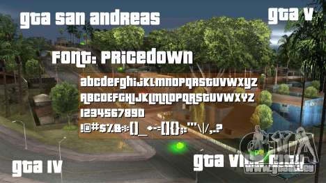 Pricedown - Police de logo GTA pour GTA San Andreas