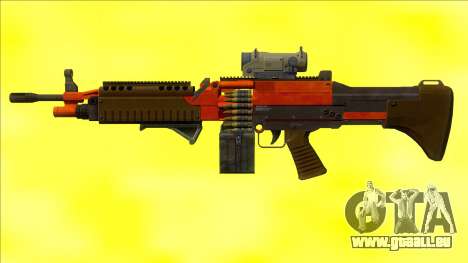 GTA V Combat MG Orange All Attachments Small Mag für GTA San Andreas