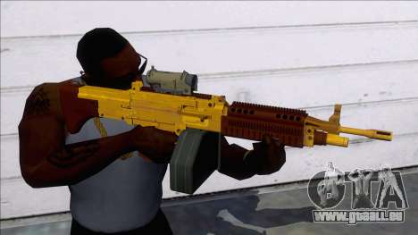 GTA V Combat MG Gold Scope Big Mag pour GTA San Andreas
