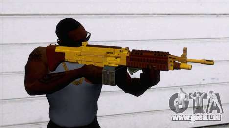 GTA V Combat MG Gold Grip Small Mag pour GTA San Andreas