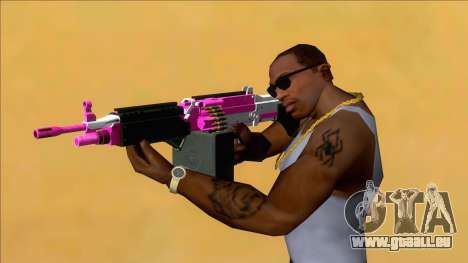 GTA V Combat MG Pink Grip Big Mag für GTA San Andreas