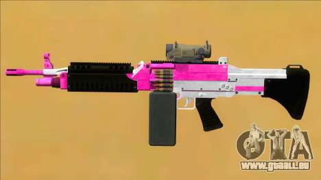 GTA V Combat MG Pink Scope Big Mag für GTA San Andreas