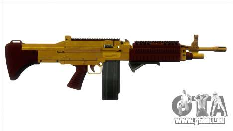GTA V Combat MG Gold Grip Big Mag für GTA San Andreas