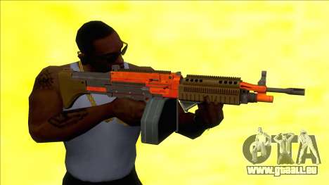 GTA V Combat MG Orange Grip Big Mag für GTA San Andreas