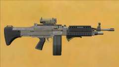 Combat MG Platinum All Attachments Big Mag für GTA San Andreas