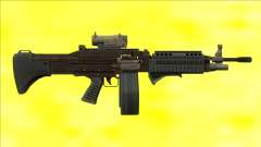 GTA V Combat MG Black All Attachments Big Mag für GTA San Andreas