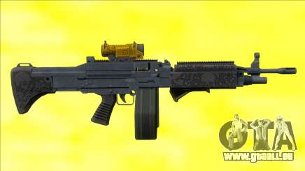 Combat MG Etched Metal All Attachments Big Mag pour GTA San Andreas